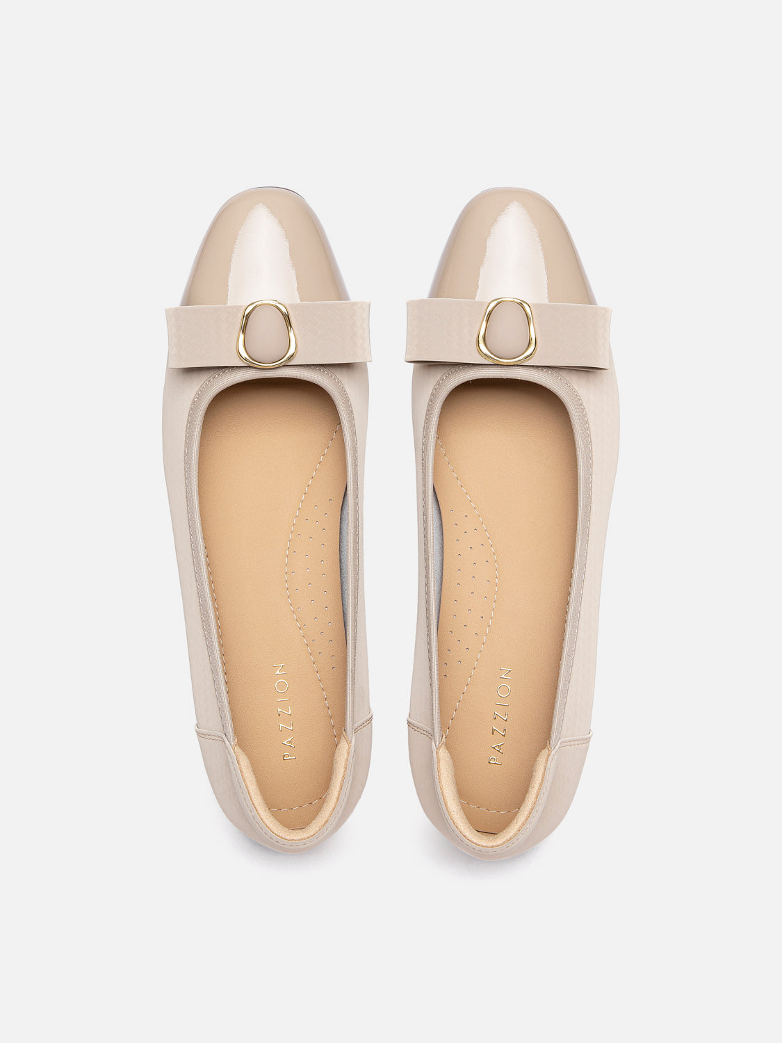 PAZZION, Paola Bow Patent Leather Heels, Almond