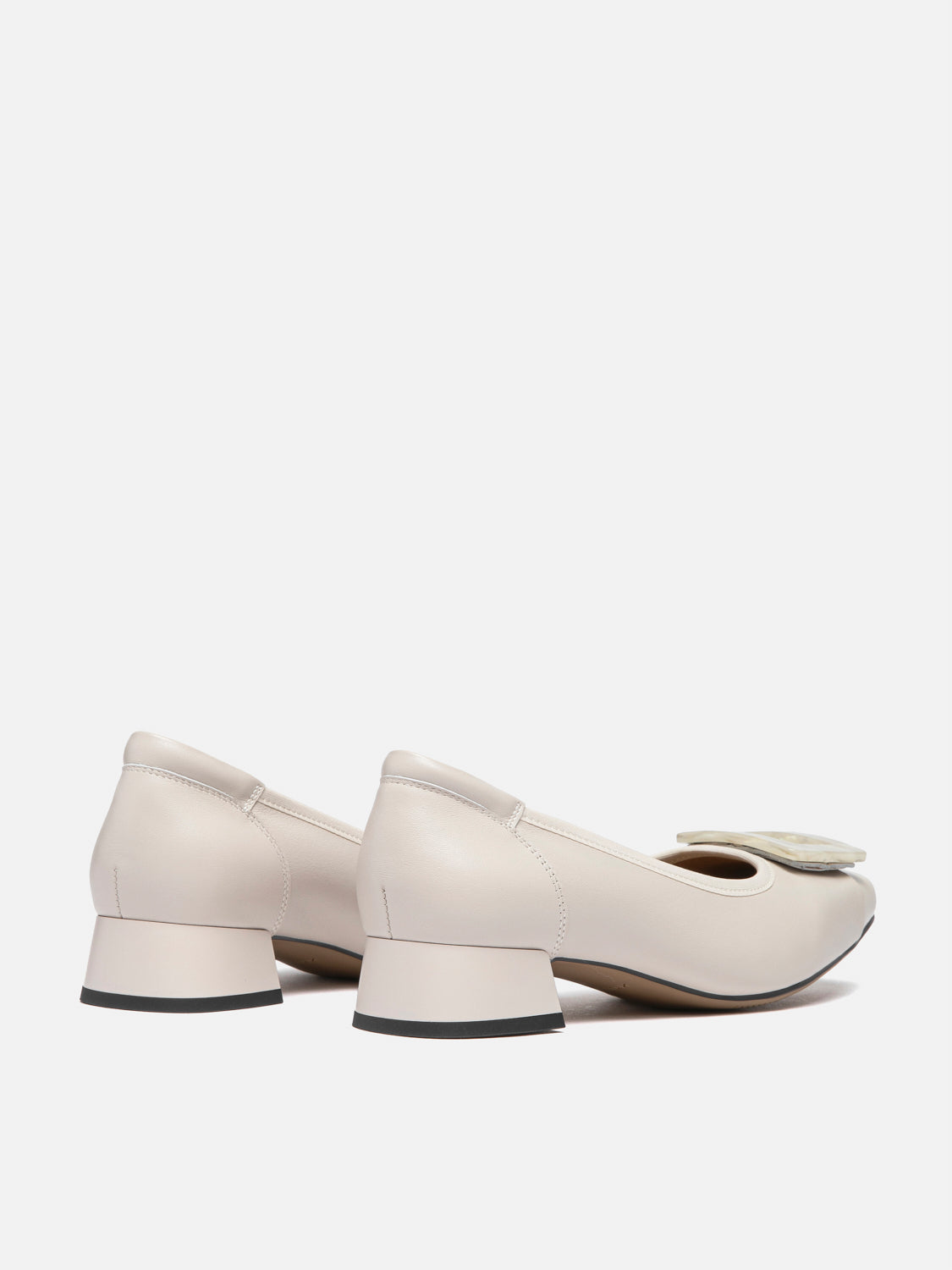 PAZZION, Patricia Buckle Heels - Beige, Beige