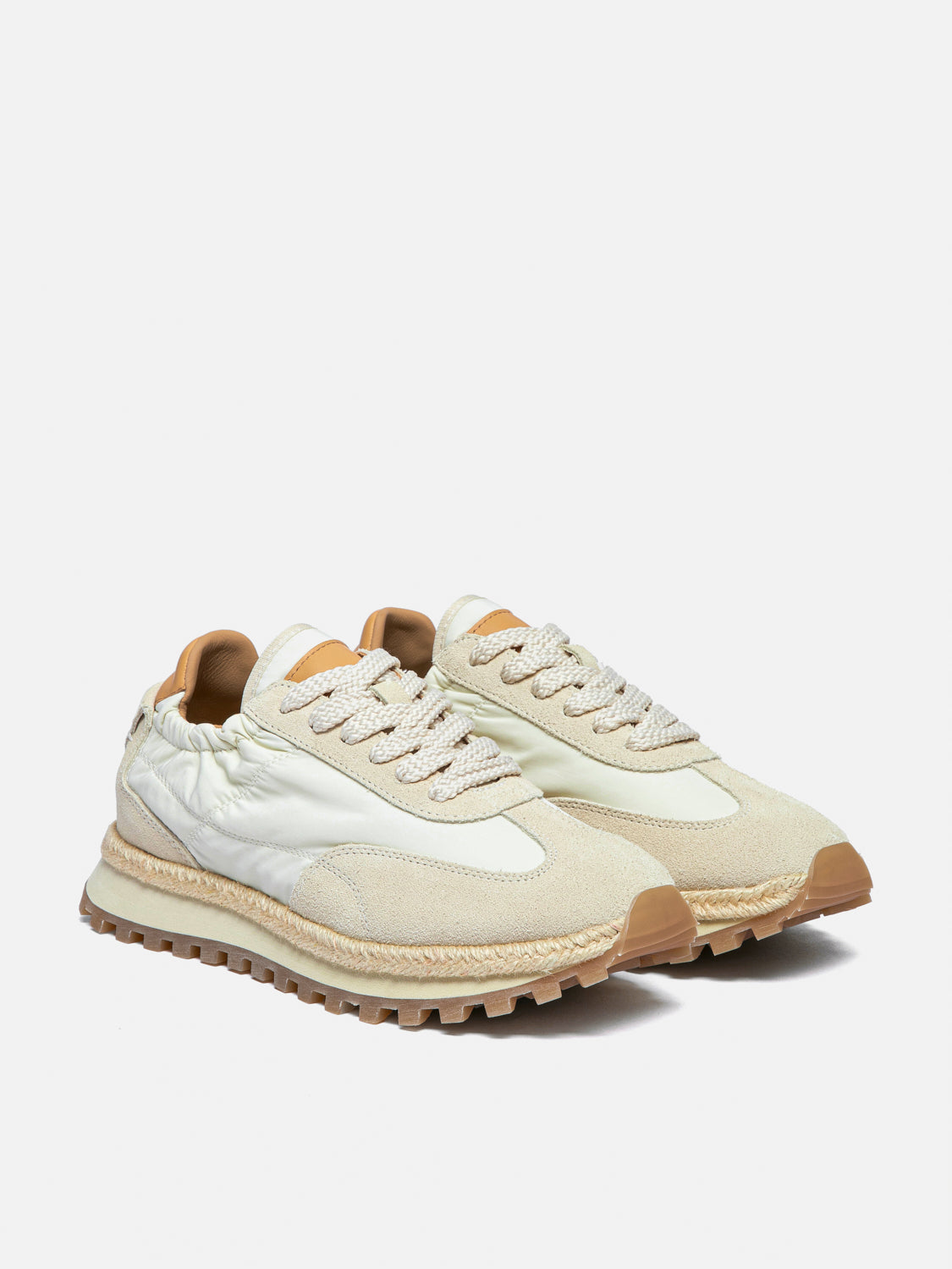 PAZZION, Paulina Suede Sneakers, Beige