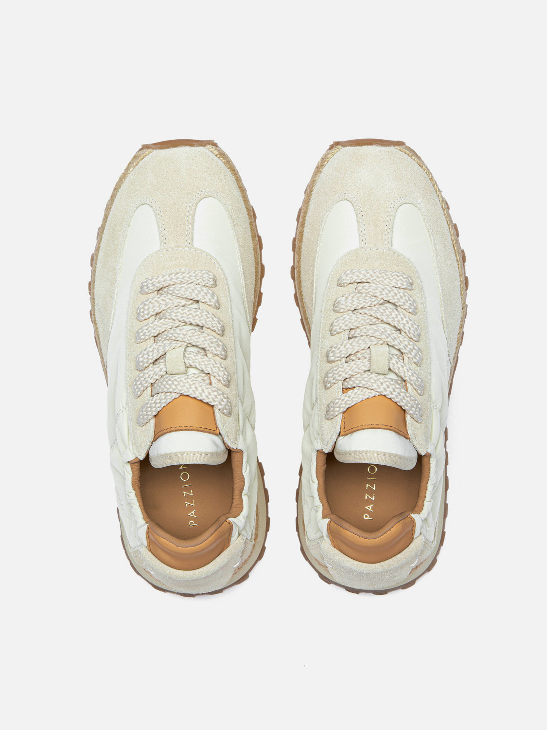 PAZZION, Paulina Suede Sneakers, Beige