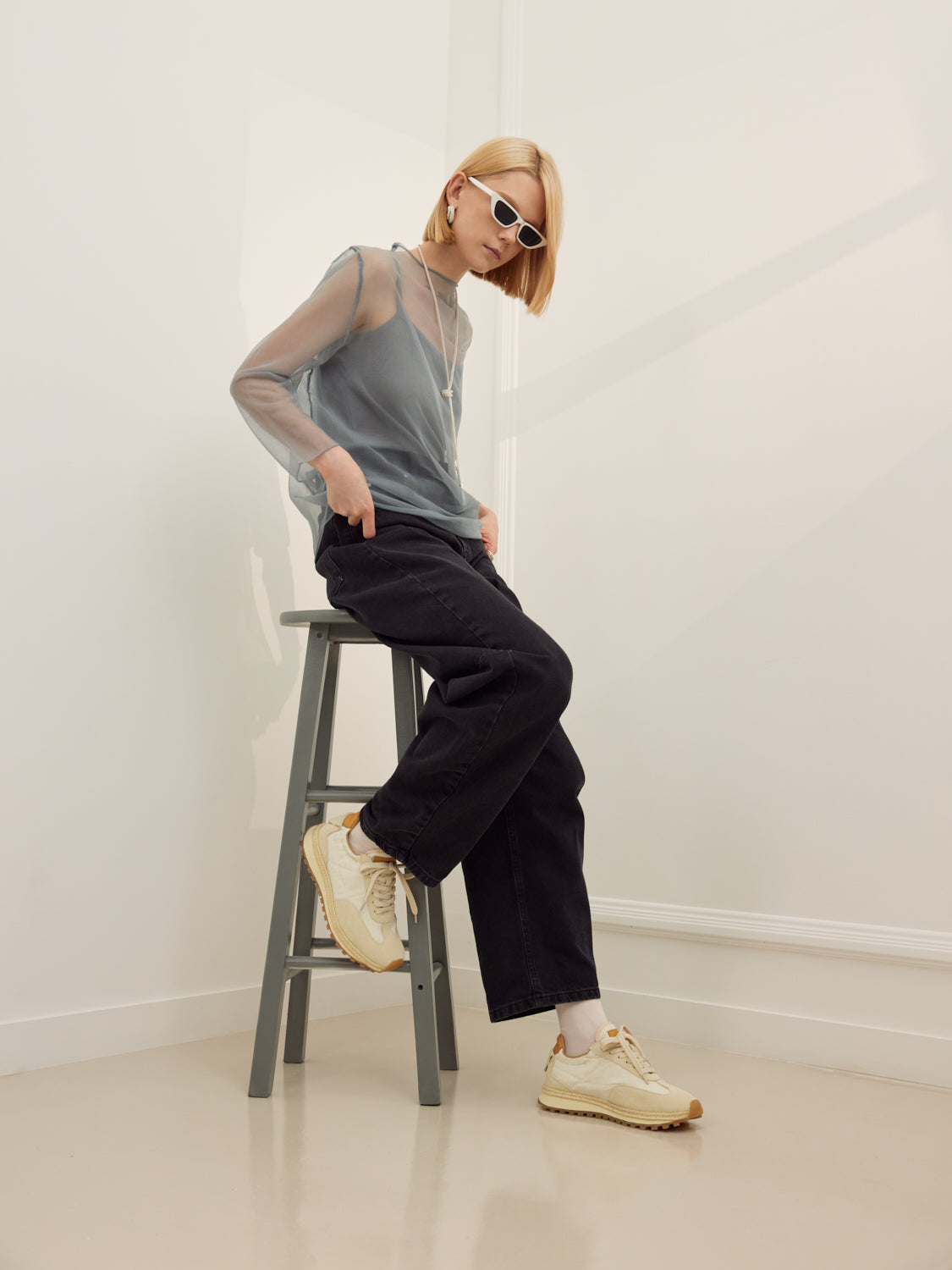 PAZZION, Paulina Suede Sneakers, Beige