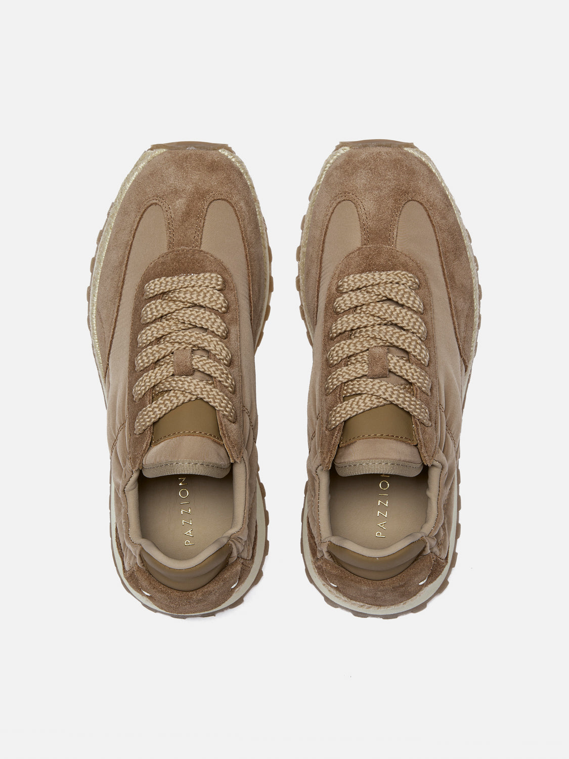 PAZZION, Paulina Suede Sneakers, Brown