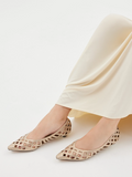 PAZZION, Pavienne Crystal Woven Flats, Almond