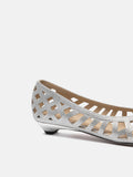 PAZZION, Pavienne Crystal Woven Flats, Silver