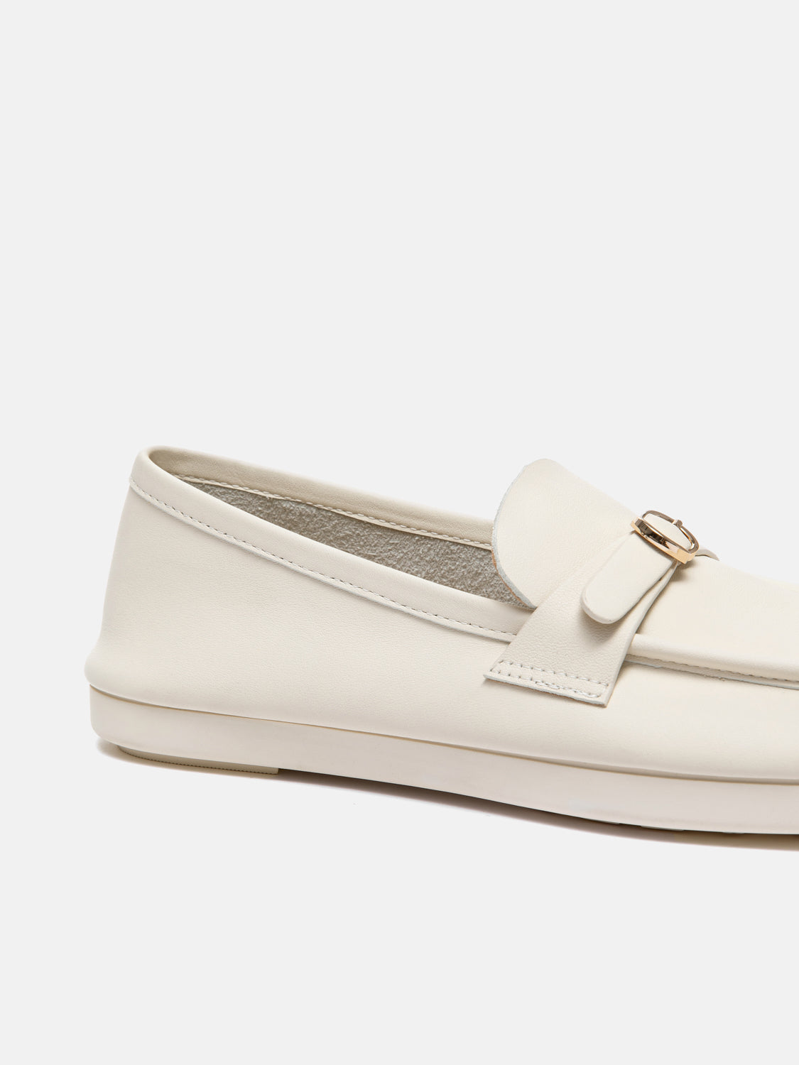 PAZZION, Perevelle Leather Loafers, Beige