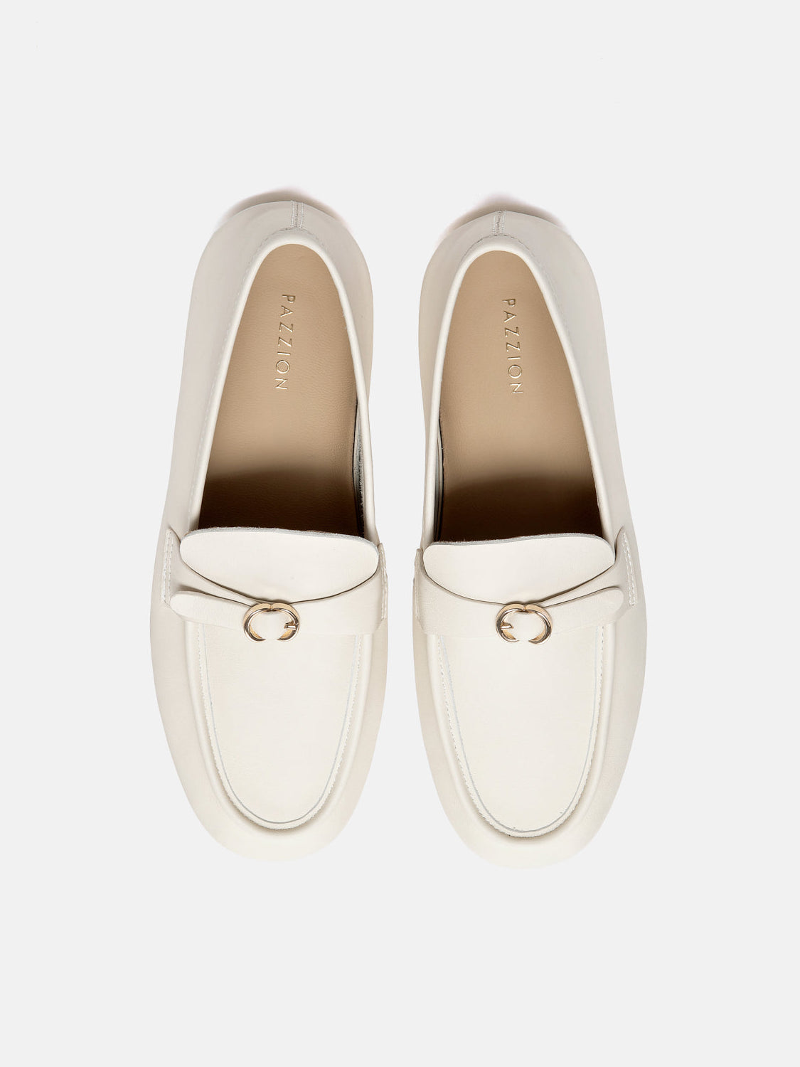 PAZZION, Perevelle Leather Loafers, Beige