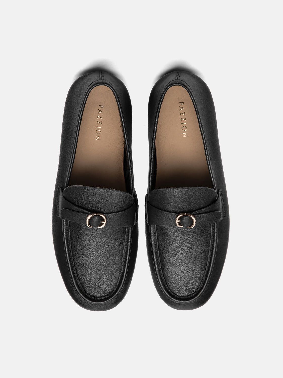 PAZZION, Perevelle Leather Loafers, Black