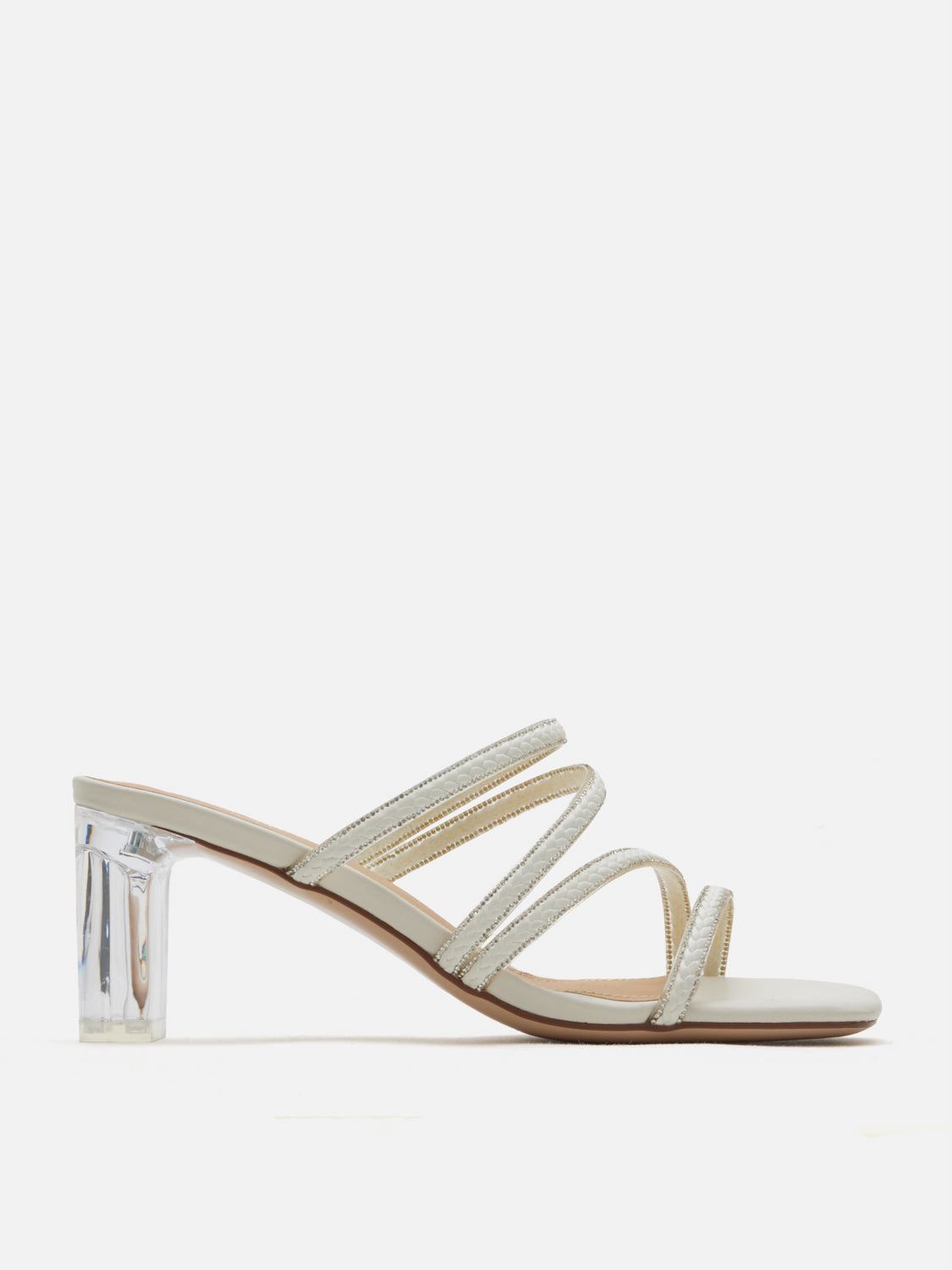 PAZZION, Phillis Braided Strap Sandal Heels, Beige