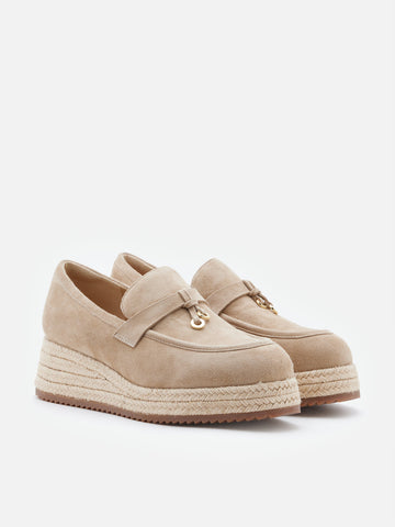 Phoenix Knot Detail Suede Espadrille Wedges