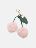 PAZZION, Pom Pom Cherry Keychain, Pink