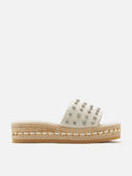 PAZZION, Poppy Studded Wedges, Beige