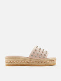 PAZZION, Poppy Studded Wedges, Pink