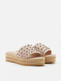 PAZZION, Poppy Studded Wedges, Pink