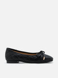 PAZZION, Quinn Quilted Bow Flats, Black