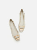 PAZZION, Rahma Ornament Flats, Beige