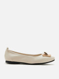 PAZZION, Rahma Ornament Flats, Beige