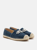 Regina Crystal Embellished Denim Espadrilles