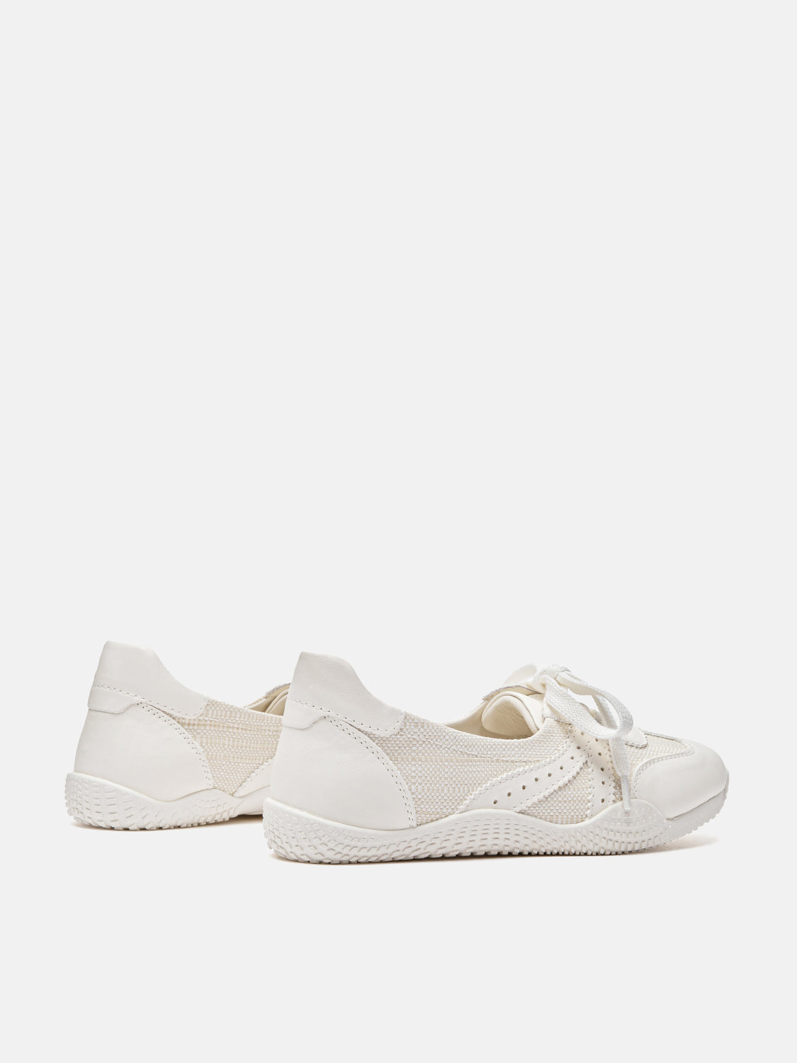 PAZZION, Renee Tweed Leather Flats, White