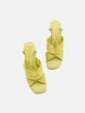 PAZZION, Rhea Adjustable Strap Heel Sandals, Green