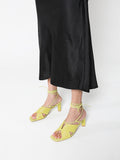 PAZZION, Rhea Adjustable Strap Heel Sandals, Green