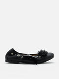 PAZZION, Rolene Clip-Stud Charmed Flats, Black