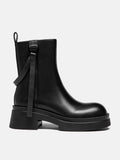 PAZZION, Rota Leather Ankle Boots, Black