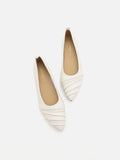 PAZZION, Rylee Ruched Detail Covered Flats, Beige