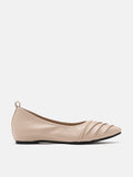 PAZZION, Rylee Ruched Detail Covered Flats, Pink