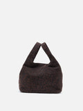 PAZZION, Sable Suede Leopard-Print Bag, Darkbrown