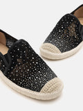 PAZZION, Sabrina Crystal Embellished Espadrilles, Black