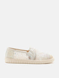 PAZZION, Sabrina Crystal Embellished Espadrilles, White