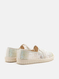 PAZZION, Sabrina Crystal Embellished Espadrilles, White