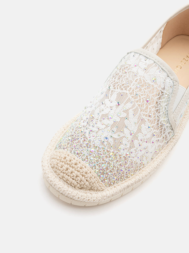 Sabrina Crystal Embellished Espadrilles â PAZZION