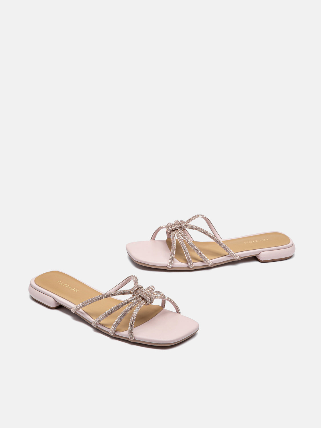 PAZZION, Sadie Crystal Strap Sandals - Pink, Pink