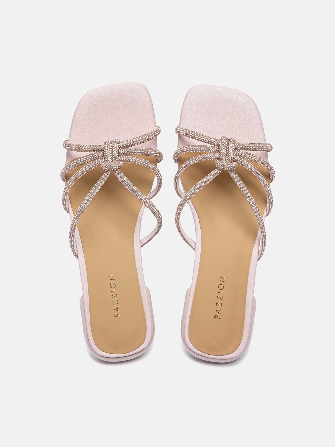 PAZZION, Sadie Crystal Strap Sandals - Pink, Pink