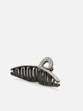 PAZZION, Samira Crystal Embellished Hair Clip, Silver