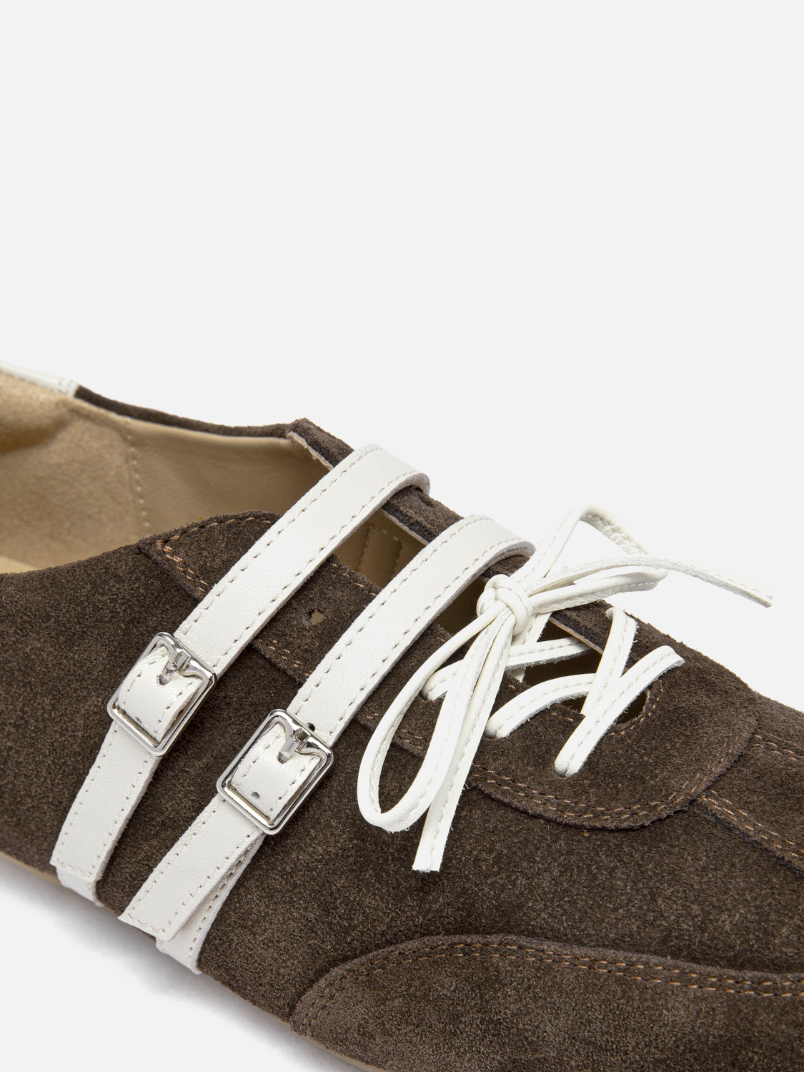 PAZZION, Samira Suede Sneakers, Darkbrown