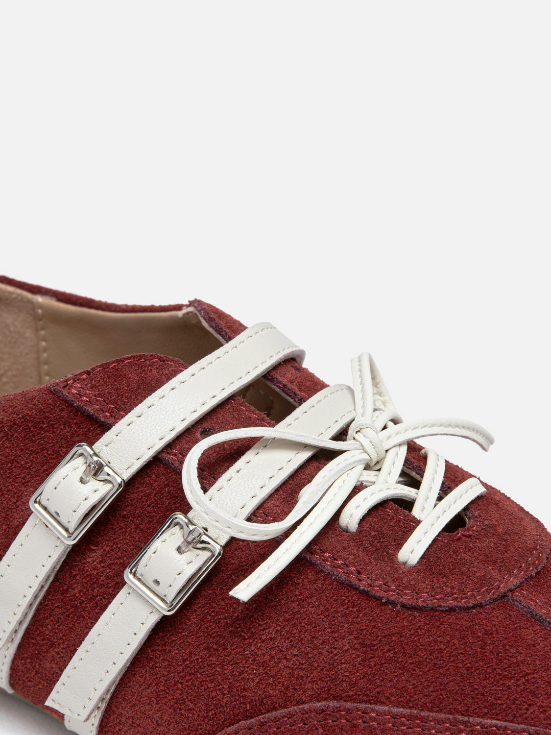 PAZZION, Samira Suede Sneakers, Wine