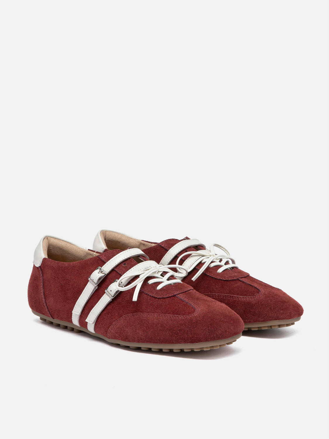 PAZZION, Samira Suede Sneakers, Wine