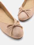 PAZZION, Saylor Crystal-Embellished Suede Bow Flats, Pink