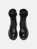 PAZZION, Scarlett Fur Boots, Black