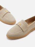 PAZZION, Searra Accented Flyknit Loafers, Almond