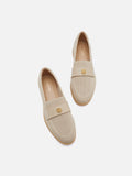 PAZZION, Searra Accented Flyknit Loafers, Almond