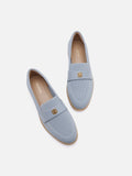 PAZZION, Searra Accented Flyknit Loafers, Grey