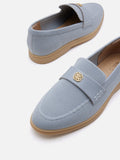 PAZZION, Searra Accented Flyknit Loafers, Grey