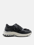 PAZZION, Seraphine Sequinned Blooms Sneakers, Black