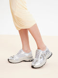 PAZZION, Seraphine Sequinned Blooms Sneakers, Silver