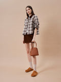 PAZZION, Sereno Suede Slip-On Mules, Brown