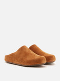 PAZZION, Sereno Suede Slip-On Mules, Brown