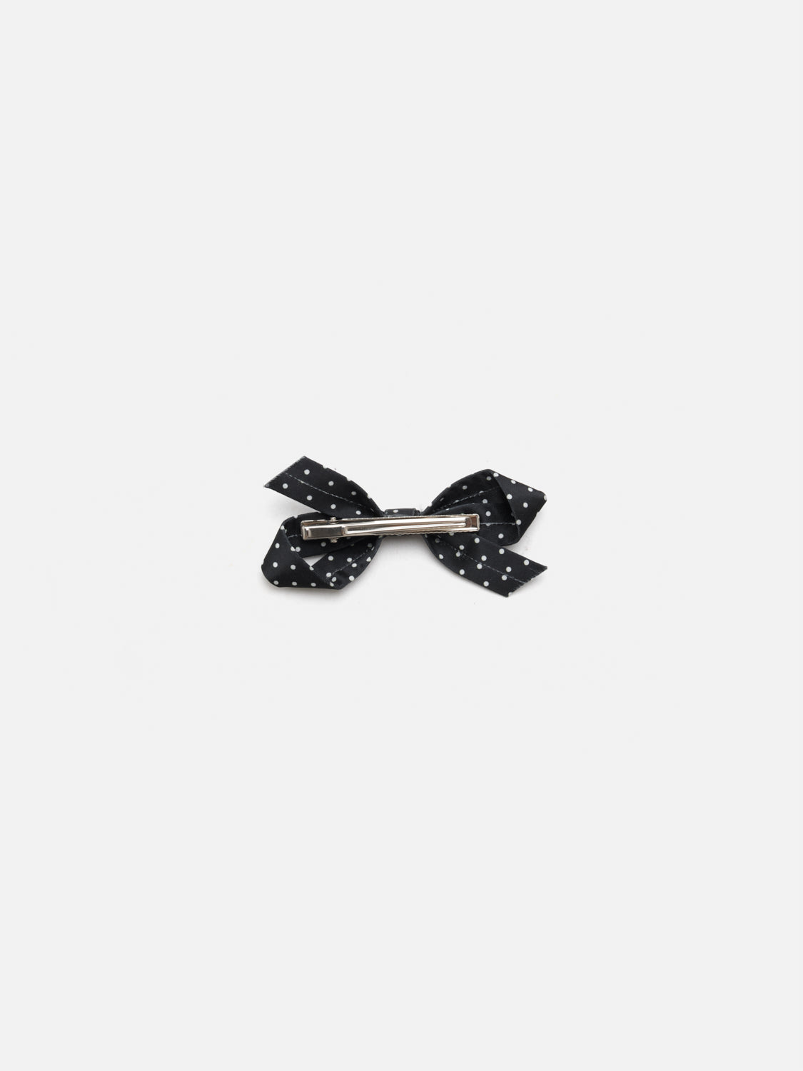 PAZZION, Sienna Polka Dot Ribbon Hair Clip, Black
